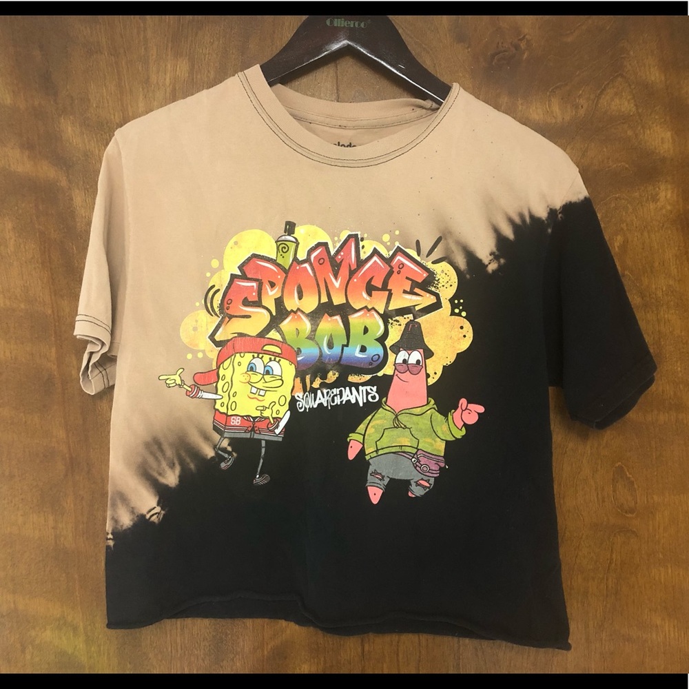 Womens Crop Top Sponge Bob Square Pants Size Medium